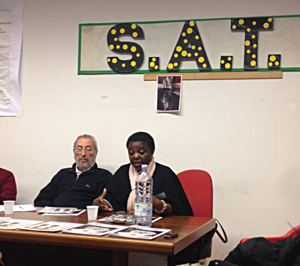 Leonardo Benvenuti, docente di sociologia e responsabile AIST e SAT e l'on. Cécile Kyenge